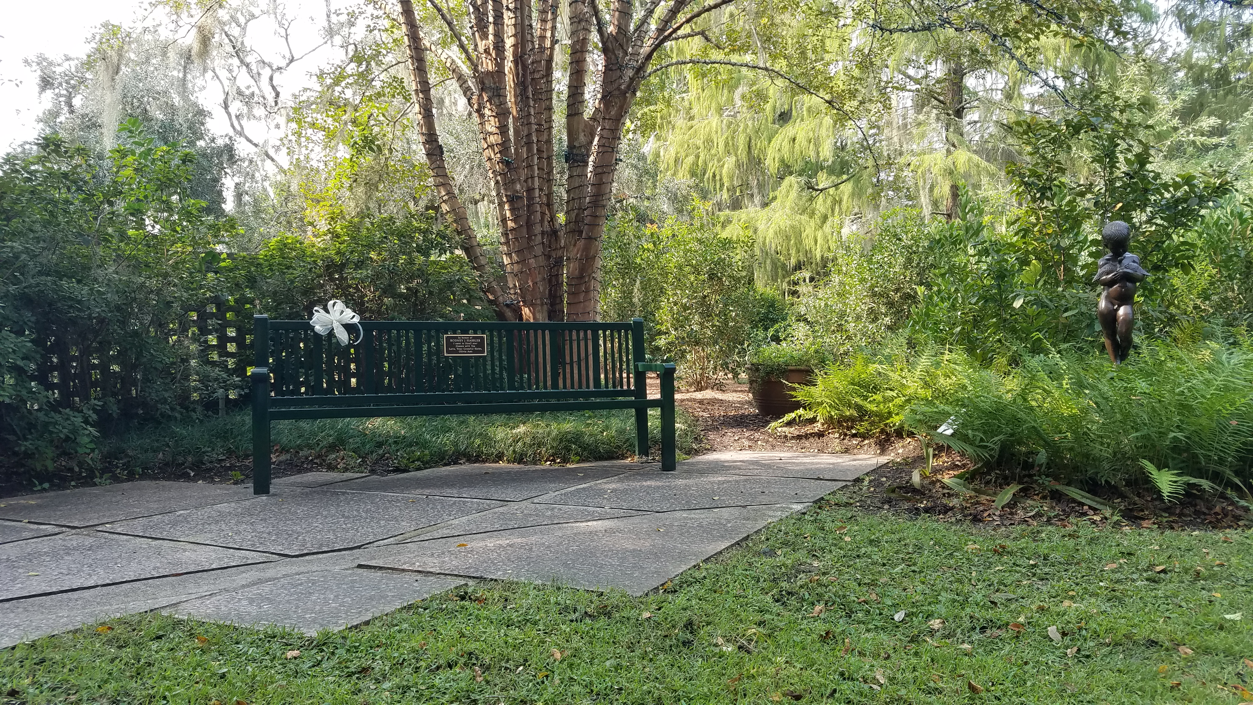 Dedication Bench at Brookgreen Gardens