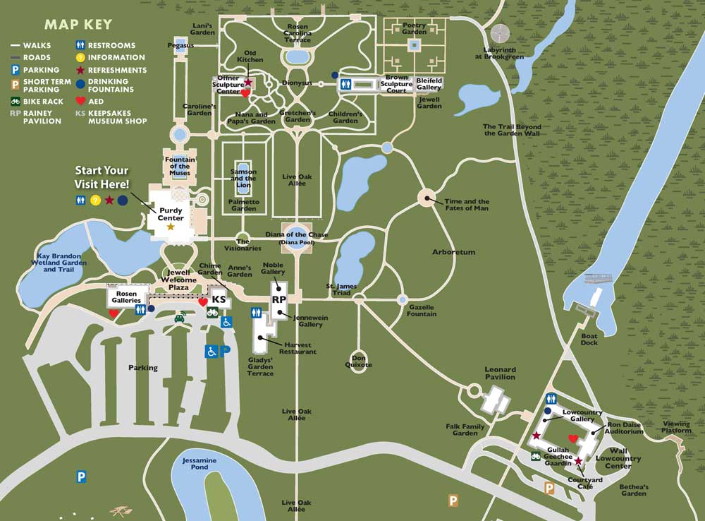 Brookgreen Gardens Main Sculpture Garden map