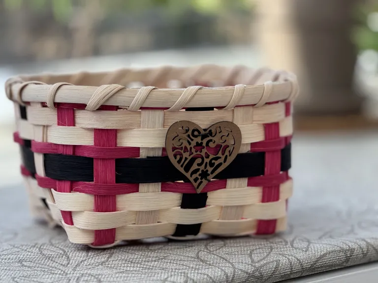 Plaid Reed basket