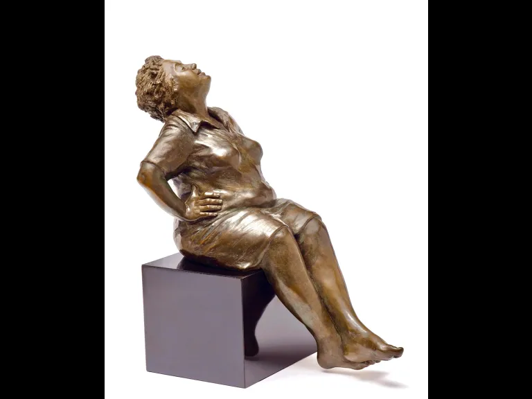 Sunshine - Gwen Marcus - Bronze sculpture of a woman enjoying the sunshine on her face
