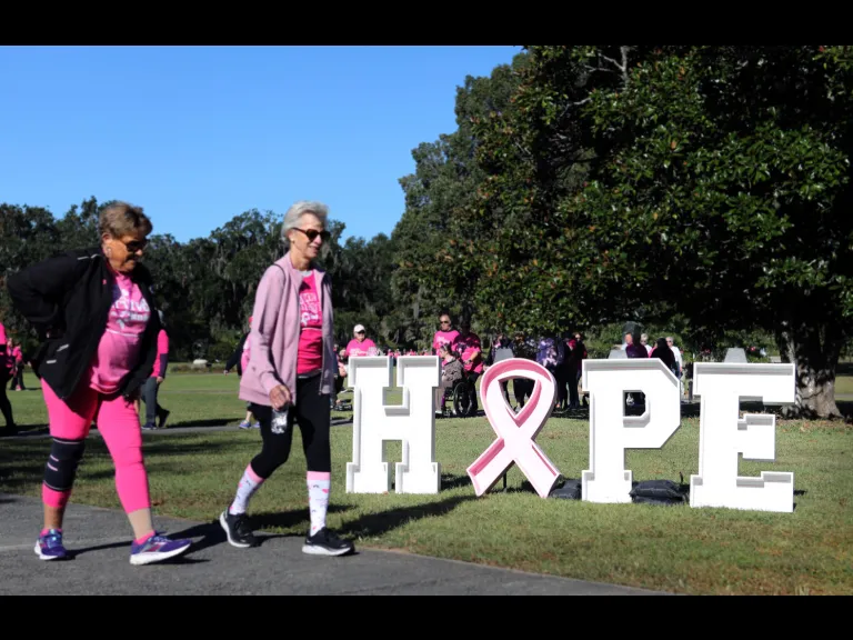 pink walk at brookgreen